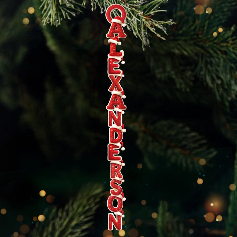Custom Letter Wooden Ornament - Personalized Christmas Birthday Gifts For Mom, Dad, Brother, Sister, Kids - Built Of Names And Bound By Love