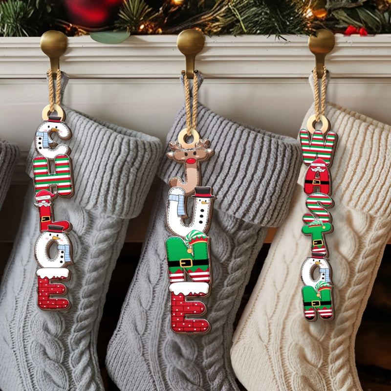Custom Letter Wooden Ornament - Personalized Christmas Birthday Gifts For Mom, Dad, Brother, Sister, Kids - Hang The Memories