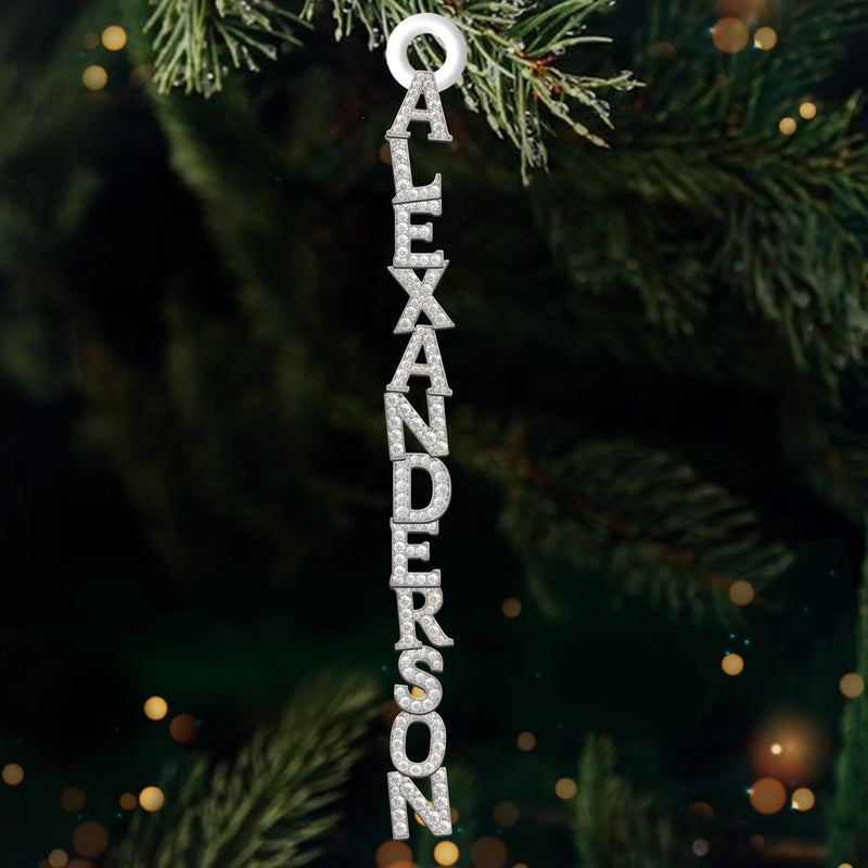 Custom Letter Wooden Ornament - Personalized Christmas Birthday Gifts For Mom, Dad, Brother, Sister, Kids - Gathered In Light And Love
