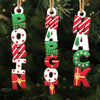 Custom Letter Wooden Ornament - Personalized Christmas Birthday Gifts For Mom, Dad, Brother, Sister, Kids - A Little Candy Cane Magic
