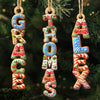 Custom Gingerbread Letter Wooden Ornament - Personalized Christmas Birthday Gifts For Mom, Dad, Brother, Sister, Kids - The Sweetest Stocking Stuffer
