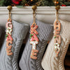 Custom Gingerbread Letter Wooden Ornament - Personalized Christmas Birthday Gifts For Mom, Dad, Brother, Sister, Kids - Our Chaos Our Comfort Zone