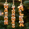 Custom Ice Cream Letter Wooden Ornament - Personalized Christmas Birthday Gifts For Mom, Dad, Brother, Sister, Kids - Together Makes Every Moment Better