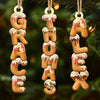 Custom Ice Cream Letter Wooden Ornament - Personalized Christmas Birthday Gifts For Mom, Dad, Brother, Sister, Kids - Together Makes Every Moment Better