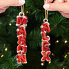 Custom Santa Suit Letter Wooden Ornament - Personalized Christmas Birthday Gifts For Mom, Dad, Brother, Sister, Kids - Built On Love Held By Us
