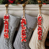 Custom Santa Suit Letter Wooden Ornament - Personalized Christmas Birthday Gifts For Mom, Dad, Brother, Sister, Kids - Built On Love Held By Us