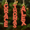 Custom Marquee Letter Wooden Ornament - Personalized Christmas Birthday Gifts For Mom, Dad, Brother, Sister, Kids - Holiday Marquee Moment