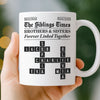 Custom Scrabble Mug - Personalized Christmas Birthday Gifts For Brother, Sister - Different Paths Same Heartbeat