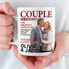 Custom Photo Magazine Mug - Personalized Anniversary Wedding Gifts For Husband And Wife, Him And Her - Love Grows Louder With You
