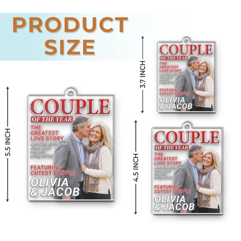 Custom Photo Magazine Acrylic Ornament - Personalized Anniversary Christmas Wedding Gifts For Husband And Wife, Him And Her - Still Choosing You Every Day