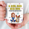 Custom 3D Inflated Effect Printed Mug - Personalized Christmas Birthday Gifts For Dog Lovers, Dog Dad And Mom - Just A Girl And Her Furry Soulmate
