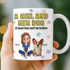Custom 3D Inflated Effect Printed Mug - Personalized Christmas Birthday Gifts For Dog Lovers, Dog Dad And Mom - Just A Girl And Her Furry Soulmate