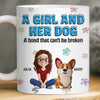 Custom 3D Inflated Effect Printed Mug - Personalized Christmas Birthday Gifts For Dog Lovers, Dog Dad And Mom - Just A Girl And Her Furry Soulmate