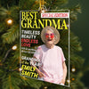 Custom Photo Magazine Acrylic Ornament - Personalized Christmas Birthday Gifts For Grandma - Where Grandma Is Joy Follows