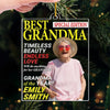 Custom Photo Magazine Acrylic Ornament - Personalized Christmas Birthday Gifts For Grandma - Where Grandma Is Joy Follows
