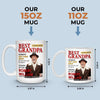 Custom Photo Magazine Mug - Personalized Birthday Gifts For Grandpa - Grandpa Makes Life Softer