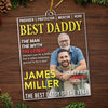 Custom Photo Magazine Acrylic Ornament - Personalized Christmas Birthday Gifts For Dad - His Strength Shapes Our Days