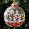 Custom Photo Acrylic Ornament - Personalized Christmas Birthday Gifts For Kids - Growing Love In A Winter Wonderland