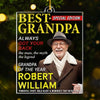 Custom Photo Magazine Acrylic Ornament - Personalized Christmas Birthday Gifts For Grandpa - His Wisdom Warms Our Hearts