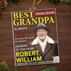 Custom Photo Magazine Acrylic Ornament - Personalized Christmas Birthday Gifts For Grandpa - His Wisdom Warms Our Hearts