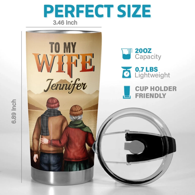 Custom Tumbler - Personalized Anniversary Wedding Gifts For Husband And Wife, Him And Her - Better Together Always