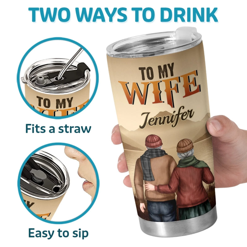 Custom Tumbler - Personalized Anniversary Wedding Gifts For Husband And Wife, Him And Her - Better Together Always