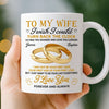 Custom Mug - Personalized Anniversary Wedding Gifts For Husband And Wife, Him And Her - Love Feels Easy Here