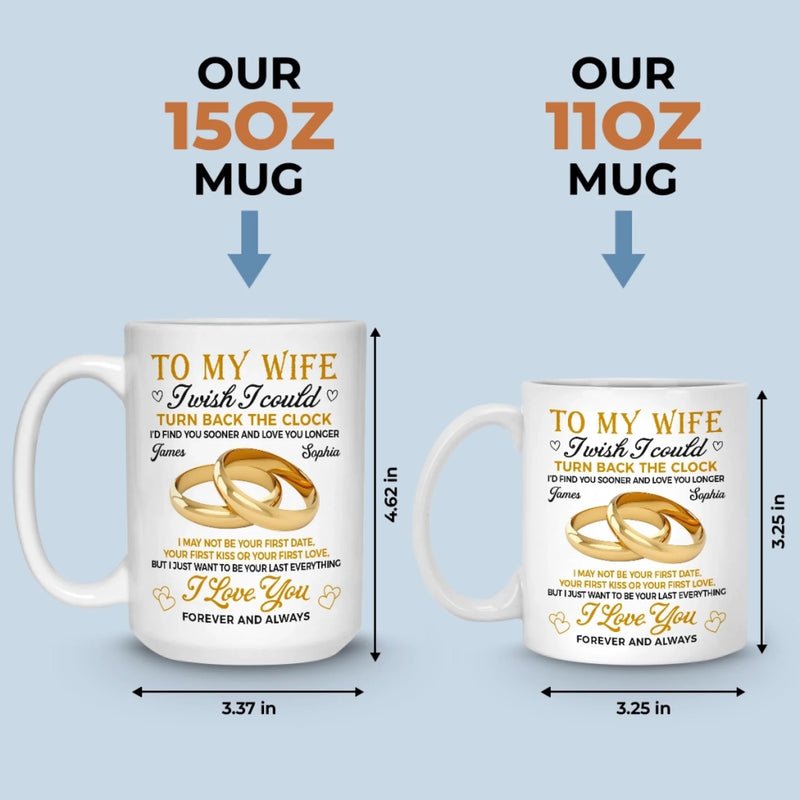 Custom Mug - Personalized Anniversary Wedding Gifts For Husband And Wife, Him And Her - Love Feels Easy Here