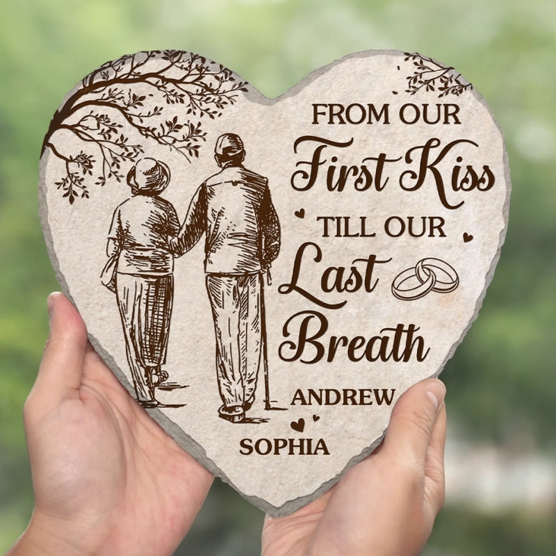 Custom Heart Shaped Stone With Stand - Personalized Anniversary Wedding Gifts For Husband And Wife, Him And Her - You Are My Calm