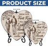 Custom Heart Shaped Stone With Stand - Personalized Anniversary Wedding Gifts For Husband And Wife, Him And Her - You Are My Calm
