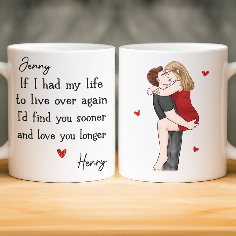 Custom Mug - Personalized Anniversary Wedding Gifts For Husband And Wife, Him And Her - Forever Starts With Us