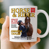 Custom Photo Magazine Mug - Personalized Christmas Birthday Gifts For Men and Women, Horse Lovers - Grace In The Saddle