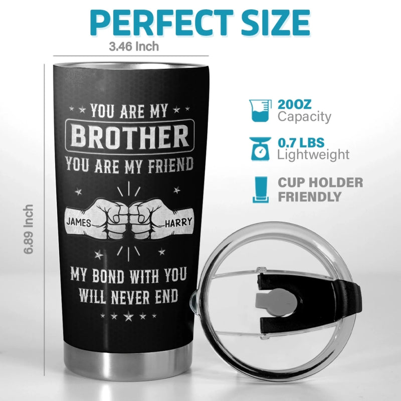 Custom Tumbler - Personalized Birthday Gifts For Dad, Brother, Sister, Kids - Growing Side by Side