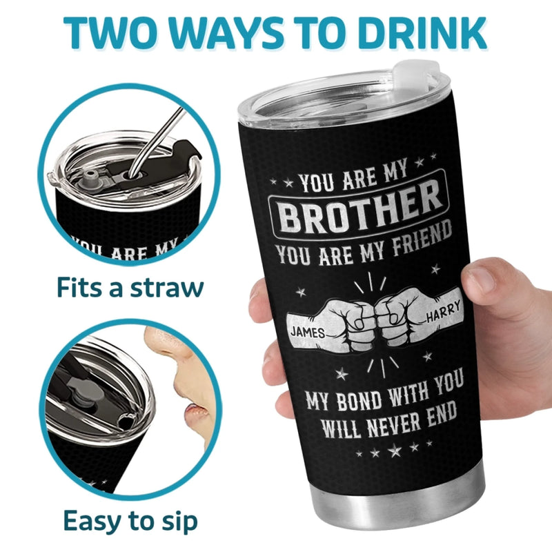 Custom Tumbler - Personalized Birthday Gifts For Dad, Brother, Sister, Kids - Growing Side by Side