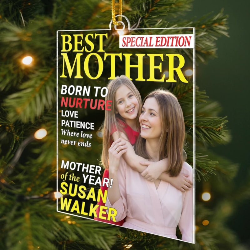 Custom Photo Magazine Acrylic Ornament - Personalized Christmas Birthday Gifts For Mom - Her Love Lights Everything
