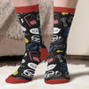 Custom Crew Socks - Personalized Birthday Gaming Gifts For Kids - Busy Saving The World