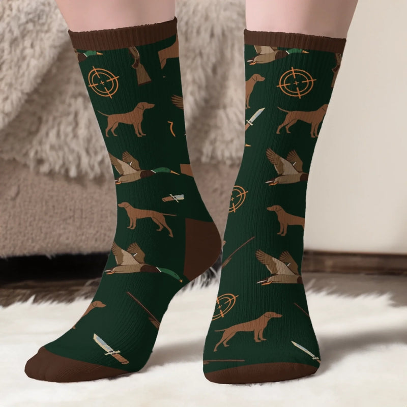 Custom Crew Socks - Personalized Birthday Hunting Gifts For Hunters - Hunting Season Never Ends