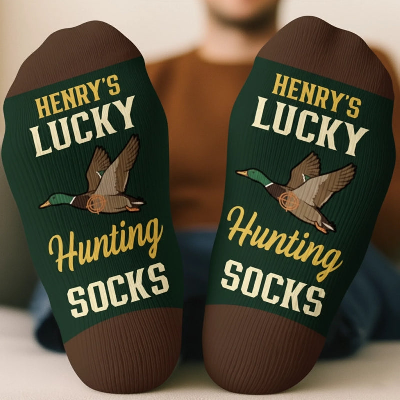 Custom Crew Socks - Personalized Birthday Hunting Gifts For Hunters - Hunting Season Never Ends