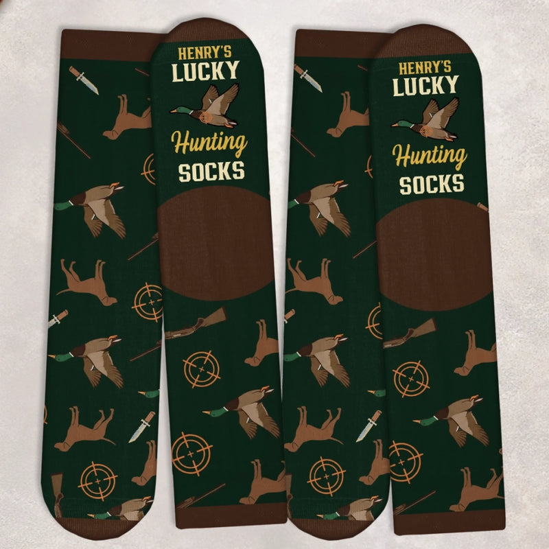 Custom Crew Socks - Personalized Birthday Hunting Gifts For Hunters - Hunting Season Never Ends