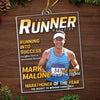 Custom Photo Magazine Acrylic Ornament - Personalized  Birthday Running Gifts For Running Lovers, Sports Fans, Sports Lovers - Hustle For Greatness