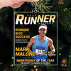 Custom Photo Magazine Acrylic Ornament - Personalized  Birthday Running Gifts For Running Lovers, Sports Fans, Sports Lovers - Hustle For Greatness