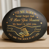 Custom Printed Rock - Personalized Anniversary Wedding Gifts For Husband And Wife, Him And Her - You Are My Peace