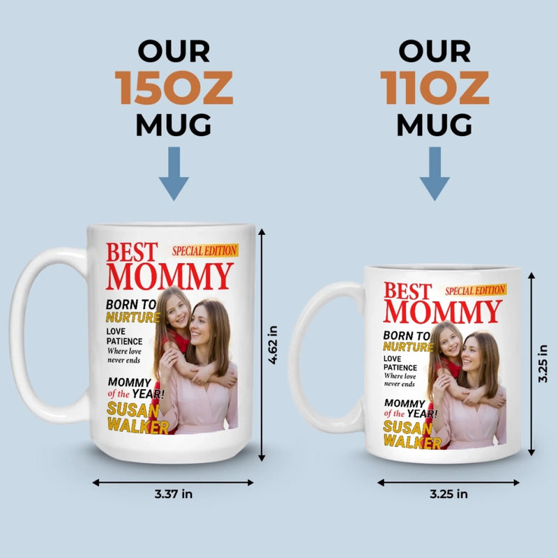 Custom Photo Magazine Mug - Personalized Birthday Gifts For Mom - Life Comes With A Mother