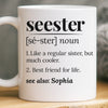 Custom Mug - Personalized Best Friend Birthday Gifts For Women, Besties, Sisters, BFF - Life Hits Softer Together