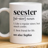 Custom Mug - Personalized Best Friend Birthday Gifts For Women, Besties, Sisters, BFF - Life Hits Softer Together