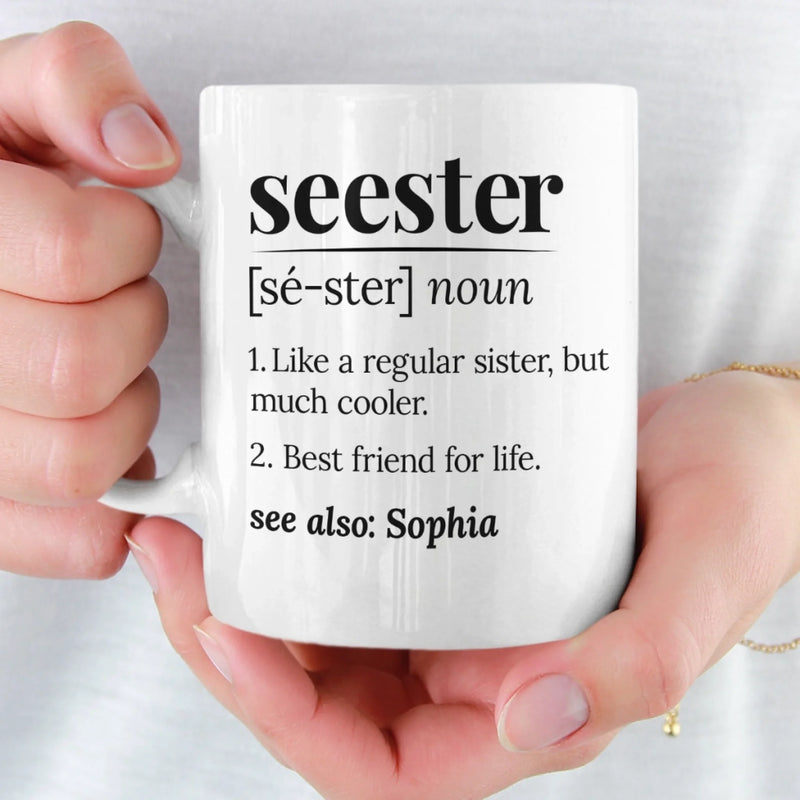 Custom Mug - Personalized Best Friend Birthday Gifts For Women, Besties, Sisters, BFF - Life Hits Softer Together