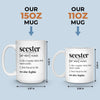Custom Mug - Personalized Best Friend Birthday Gifts For Women, Besties, Sisters, BFF - Life Hits Softer Together