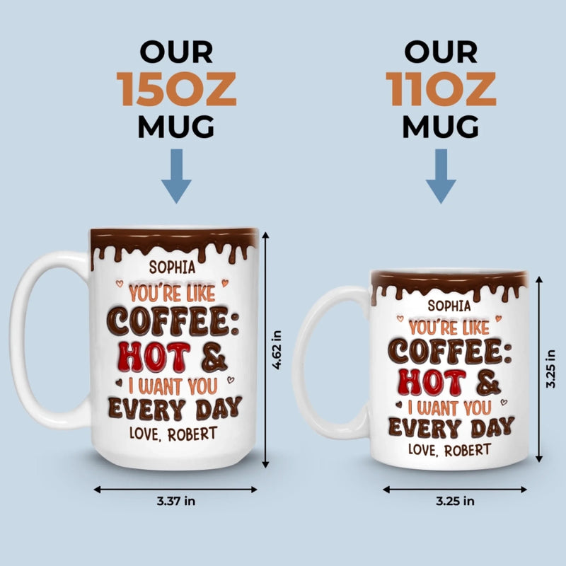 Custom Mug - Personalized Anniversary Wedding Gifts For Husband And Wife, Him And Her - You Are Like Coffee