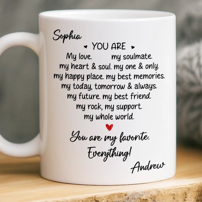 Custom Mug - Personalized Anniversary Wedding Gifts For Husband And Wife, Him And Her - Forever Starts With You