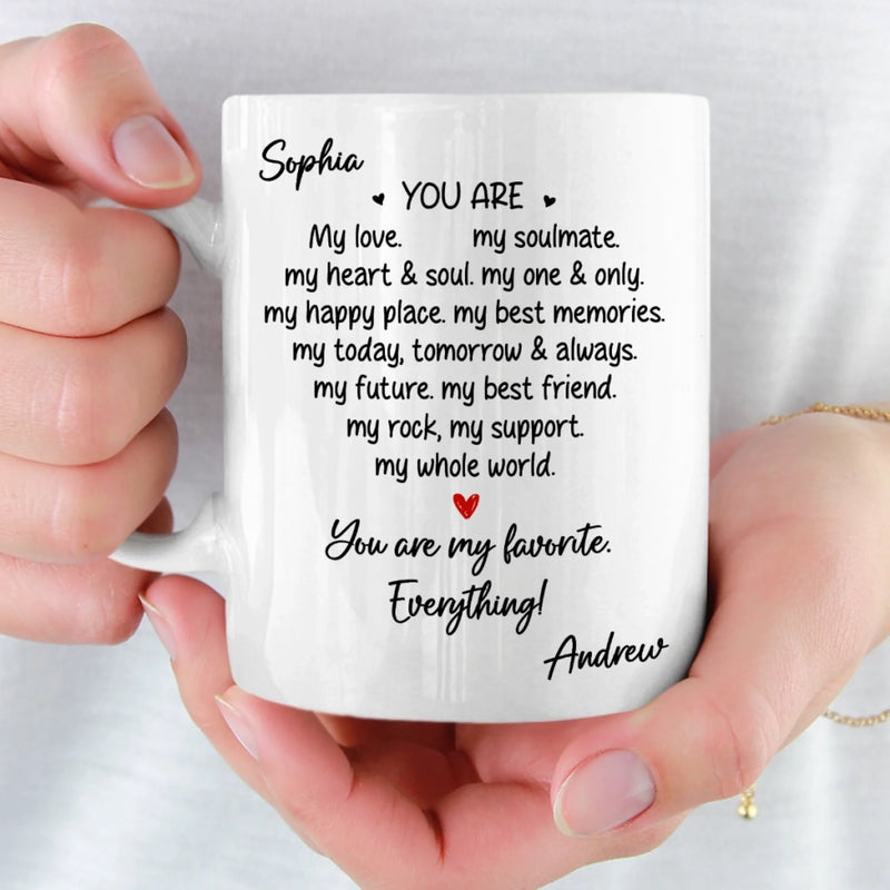 Custom Mug - Personalized Anniversary Wedding Gifts For Husband And Wife, Him And Her - Forever Starts With You